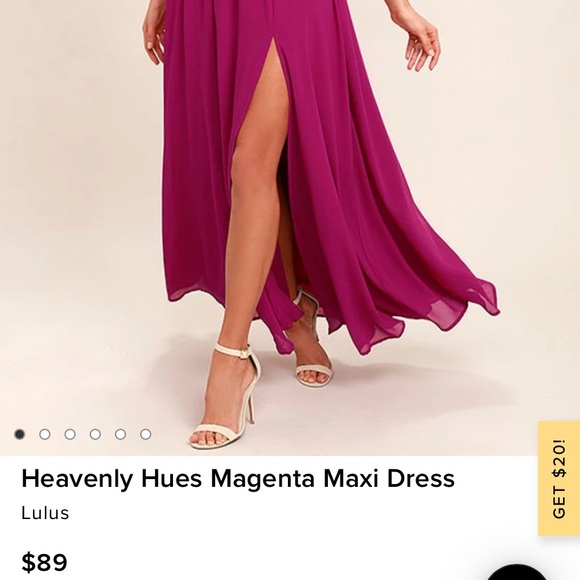 Lulu’s Heavenly Hues Magenta Maxi Dress Size XL - Picture 6 of 6